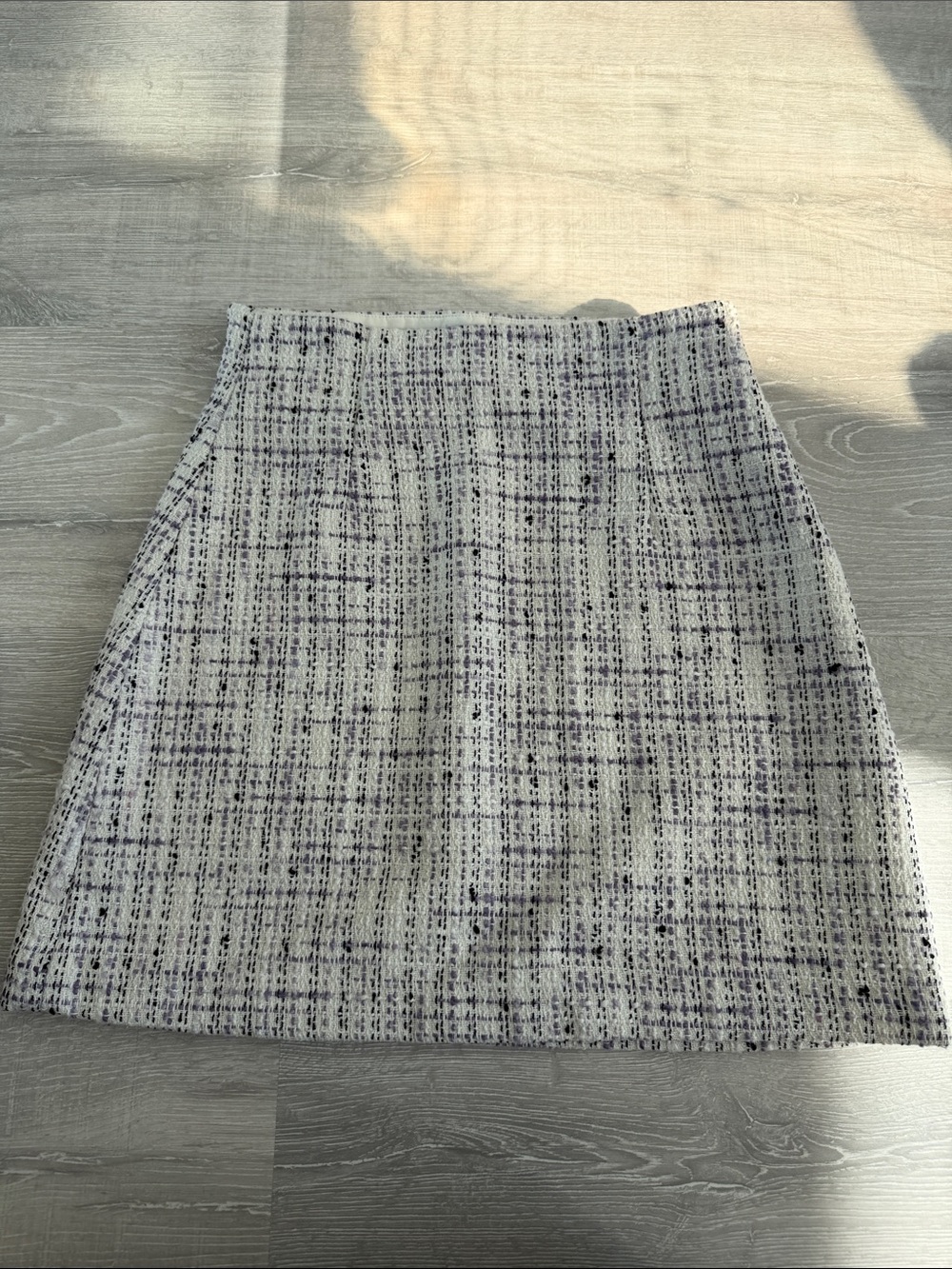 Babaton Ivory, Purple, Black Tweed Mini Skirt